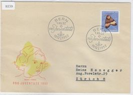J147 Mi. 579 FDC Bern 1.XII.52