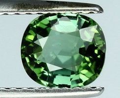 Turmalin 1.03ct Grün IF Oval unbehandelt Afrika