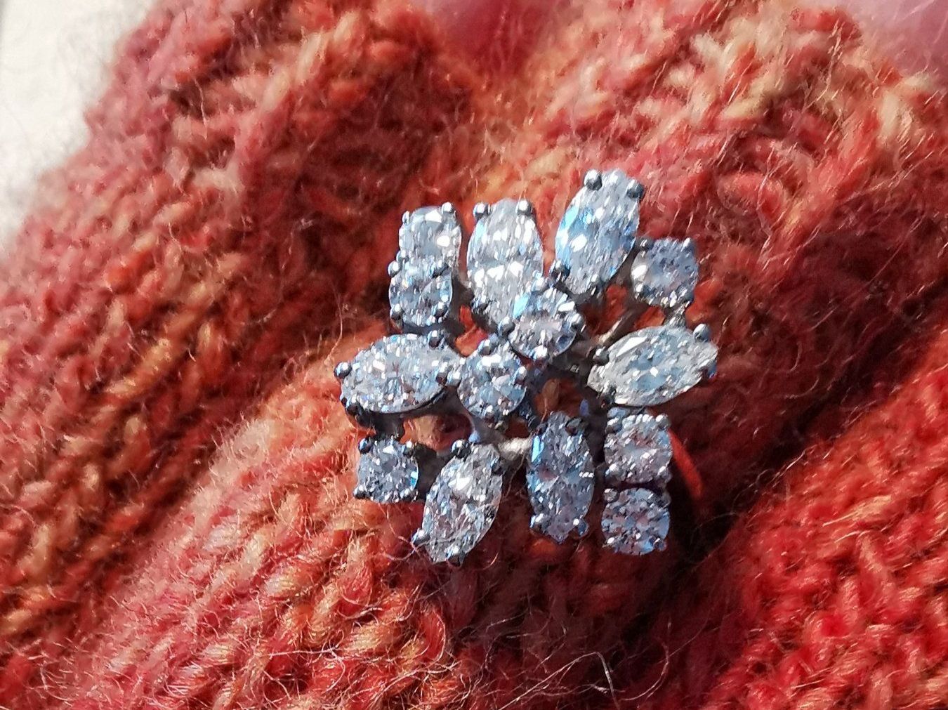 Anelli: 750/-- WG  "Vintage"  Damenring, echte Diamanten – Nuovo (secondo la descrizione) da Dierikon venduto da Vittorio57 2