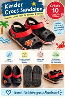Kinder Sandalen Crocs Superman schwarz rot Grösse 25/26