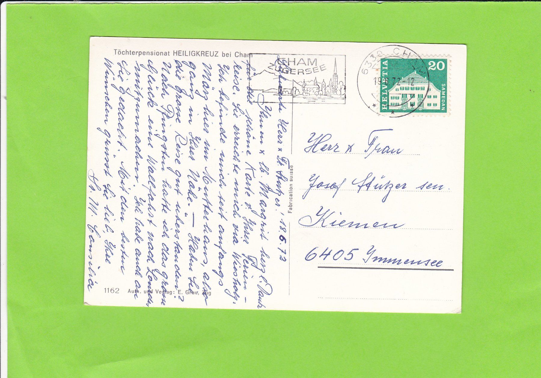 Cartoline postali: Töchterpensionat Heiligkreuz bei Cham – Usato da St. Peterzell venduto da neckertal 1