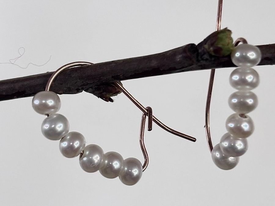 Orecchini pendenti & Orecchini a lobo: White freshwater pears Earrings. – Nuovo (secondo la descrizione) da Dübendorf venduto da S1973E 2