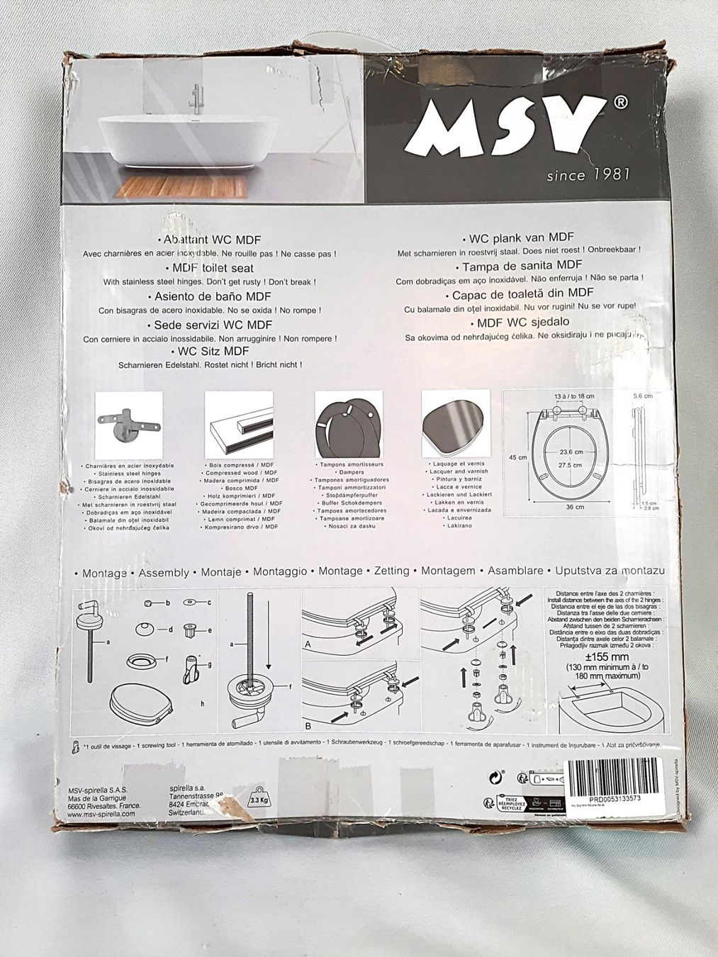 WC: MSV Wc Sitz Mdf Moana Aqua – Nuovo (secondo la descrizione) da Beinwil am See venduto da Restwert_Beinwil 3
