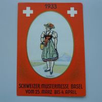 1933: KARTE "Schweizer Mustermesse" BASEL - LUZERN