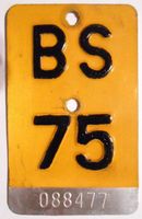Mofanummer Töffli Basel Stadt 1975 BS 75