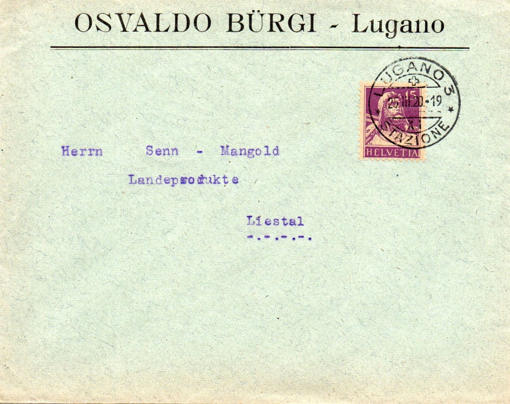 Tous les timbres: Osvaldo Bürgi - Lugano – D'occasion à Melano par pisonsdro