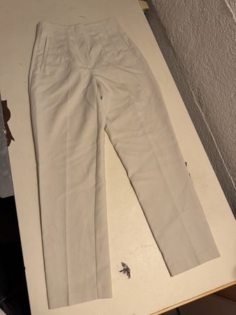 Damen Stoffhose Zara hellbeige hoch geschnitten Grösse S