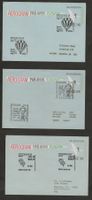 Ballon 1974 Schweden 3 Aerogramme  Luftpost