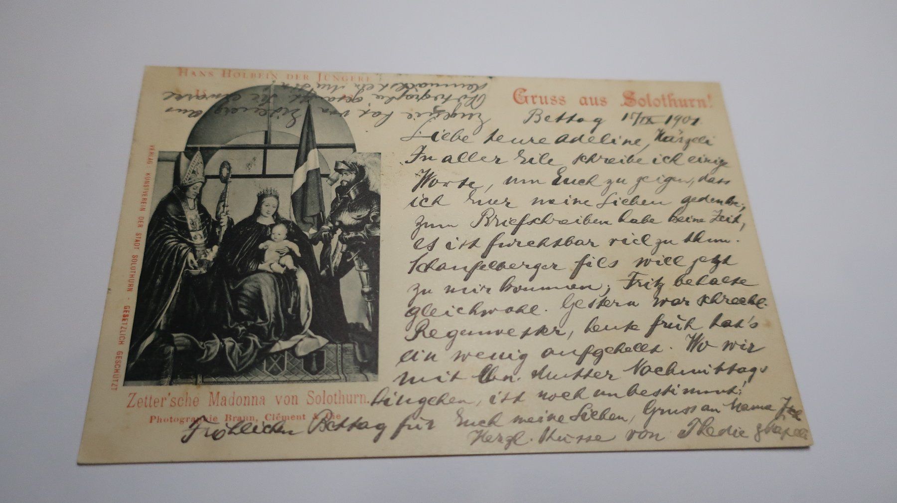 Cartoline postali: Gruss aus Solothurn   1901 – Usato da Cormoret venduto da Pascalll2001 1