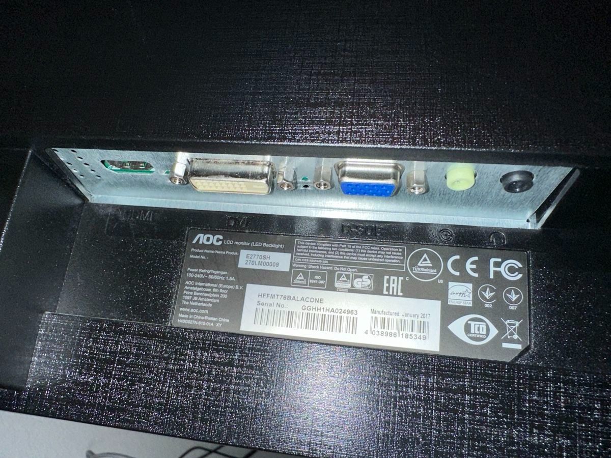 AOC Monitor: Monitor AOC 27 Zoll – Usato da Dintikon venduto da Ezri33 2