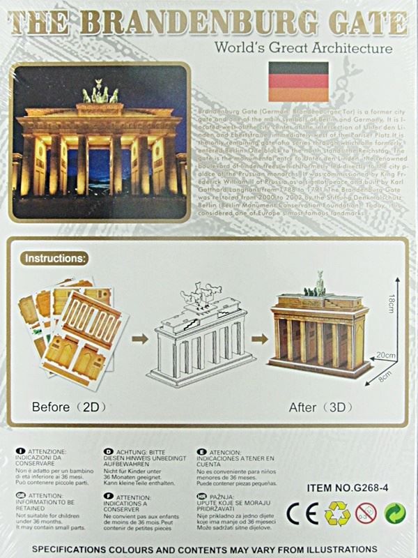 Puzzle: 3D-Puzzle Brandenburger Tor Berlin – Nuovo e nell'imballaggio originale da Wettingen venduto da Swala 2