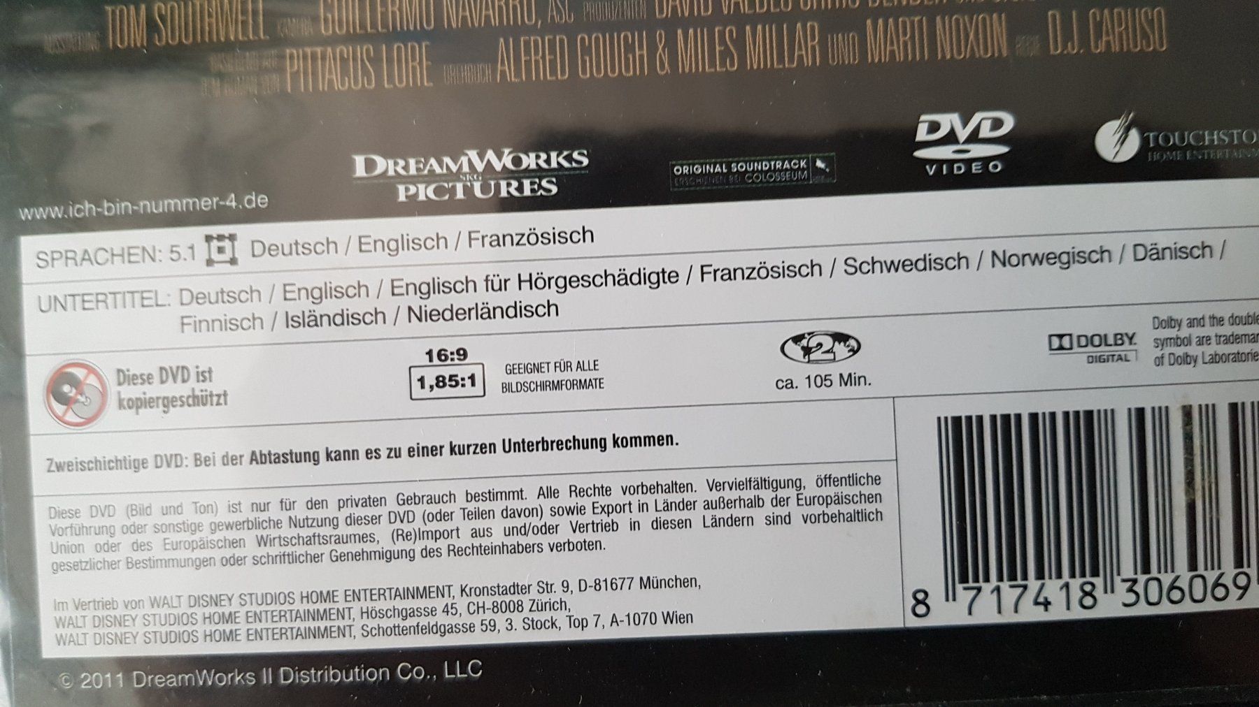 Alle DVDs: DVD Ich bin Nummer Vier – Gebraucht aus Oetwil am See von fineli2 1