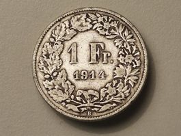 1x 1 Fr. - 1914 - Silber/Argent 0.835