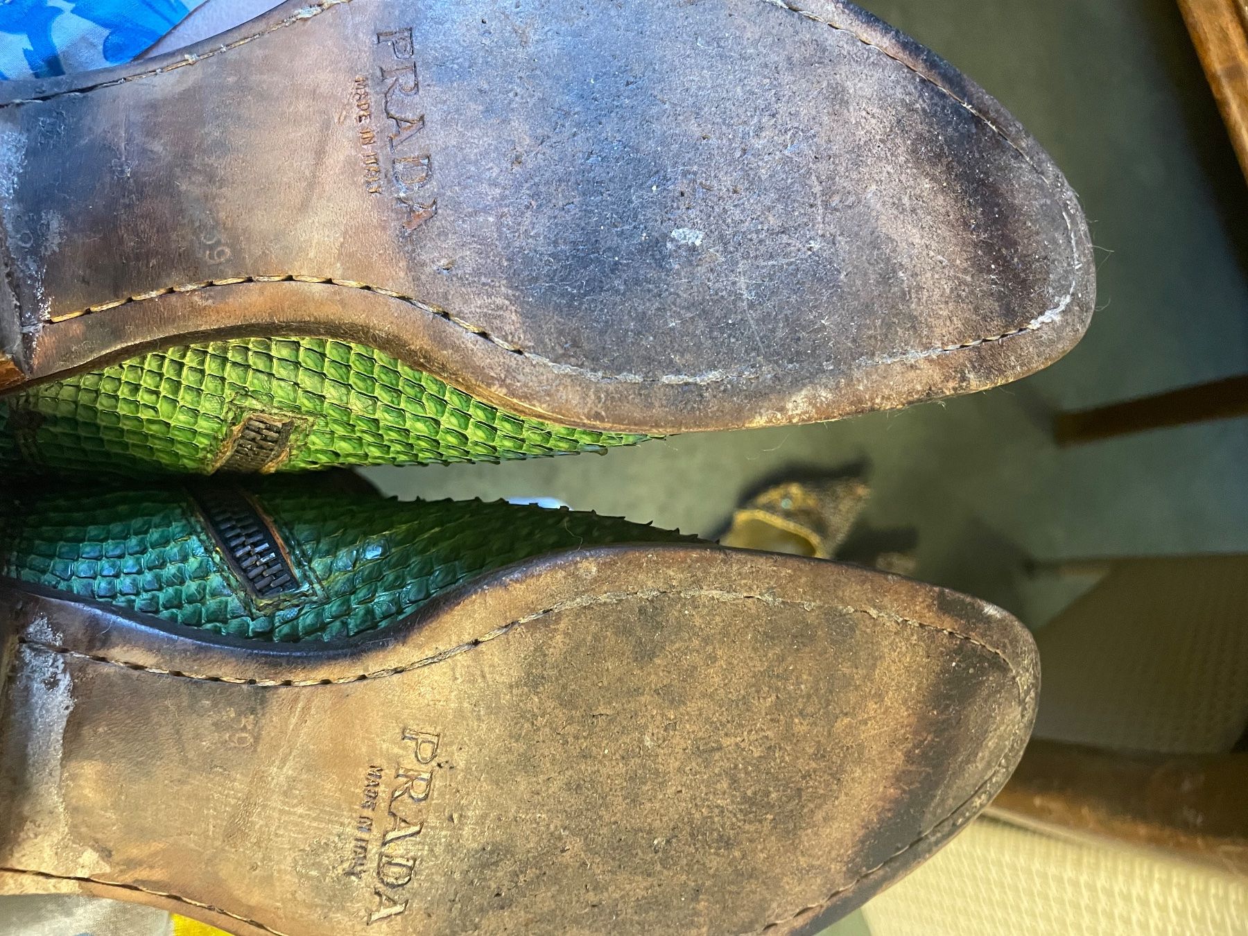 Prada Chaussures femmes: Vintage Prada Python boots green/brown Size 39 (eher 40) – D'occasion à Bern par Rigoler 4