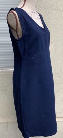 Superbe et classique robe SUGAR 51%lin bleu marine t.36