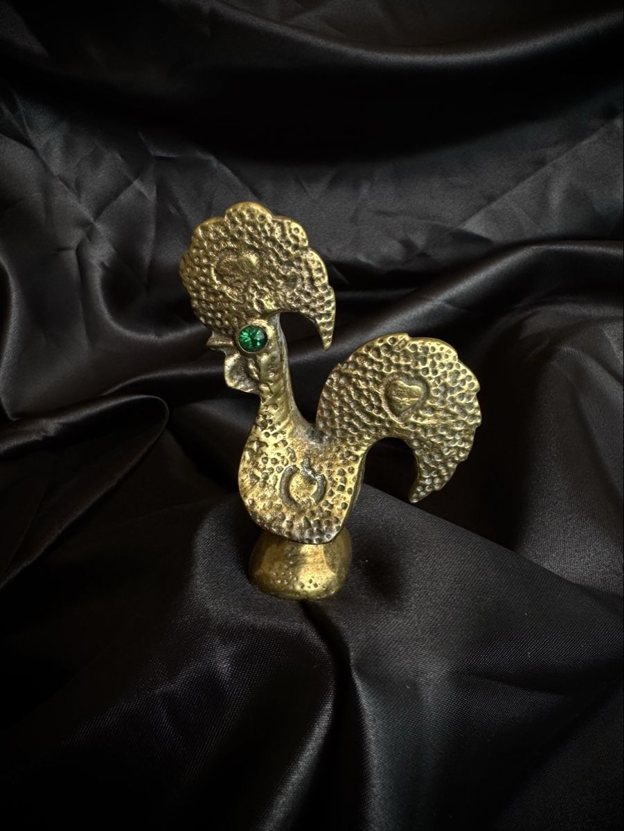 Tutte le decorazioni: Brass Rooster Figurine Green Stone 9cm – Usato da Bern venduto da nkink