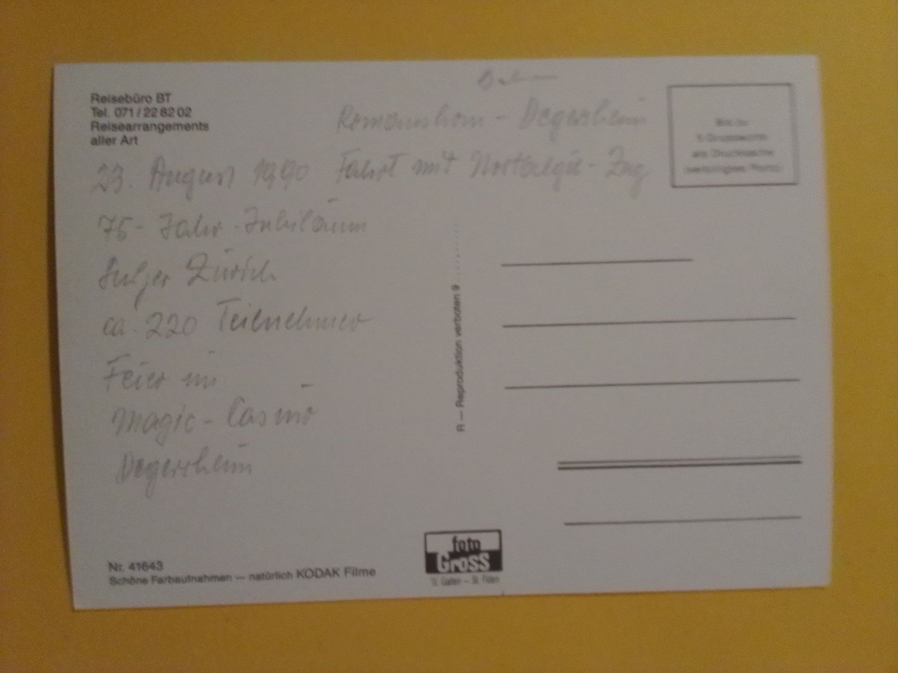 Cartoline postali: Bodensee Toggenburg Bahn mehrbildrig – Usato da Küttigen venduto da Melisch1000 1