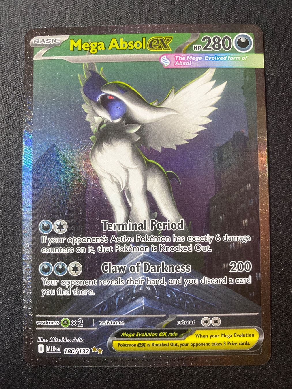 Pokémon Carte collezionabili: Mega Absol ex 180 - Illustration Rare - Mega Evolution - EN – Nuovo (secondo la descrizione) da Hausen AG venduto da Shrade