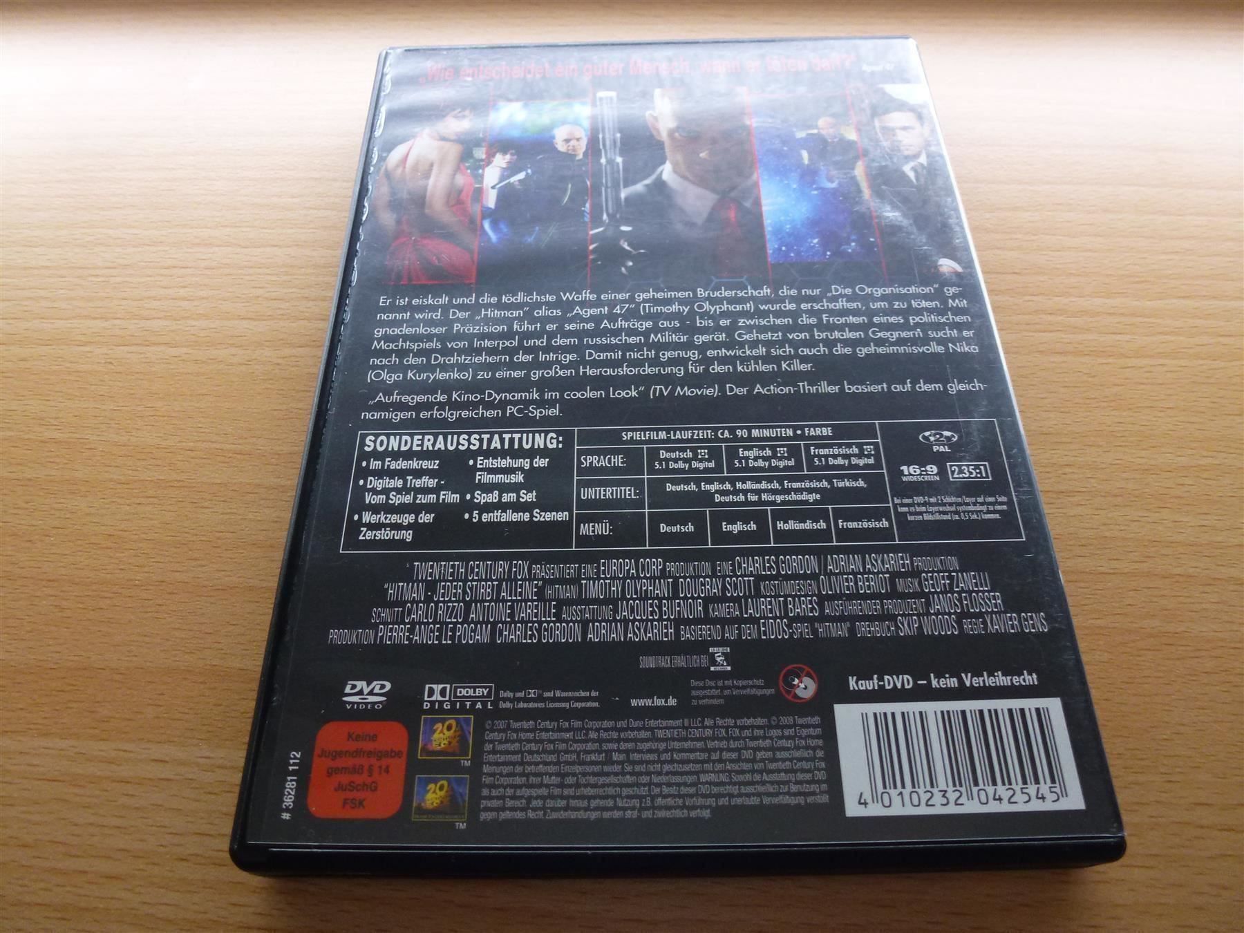 Alle DVDs: Hitman - jeder stirbt alleine – Gebraucht aus Hombrechtikon von Maloev17 1
