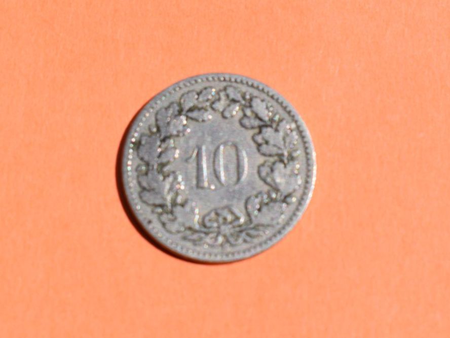 Tutti le monete: 10 Rappen von 1885 M1106G – Usato da Bettingen venduto da Gluscht-Oase 1
