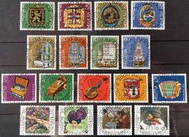 1983-1986, 4 Sätze PP mit ET Vollstempel, SBK 80 Fr.