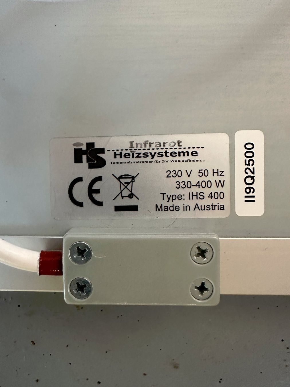 Redwell Radiateurs: Redwell Infrarot IHS 400 - mit Termostat Eberle RTR-E 6202 – D'occasion à Grüt (Gossau ZH) par Cf152 4