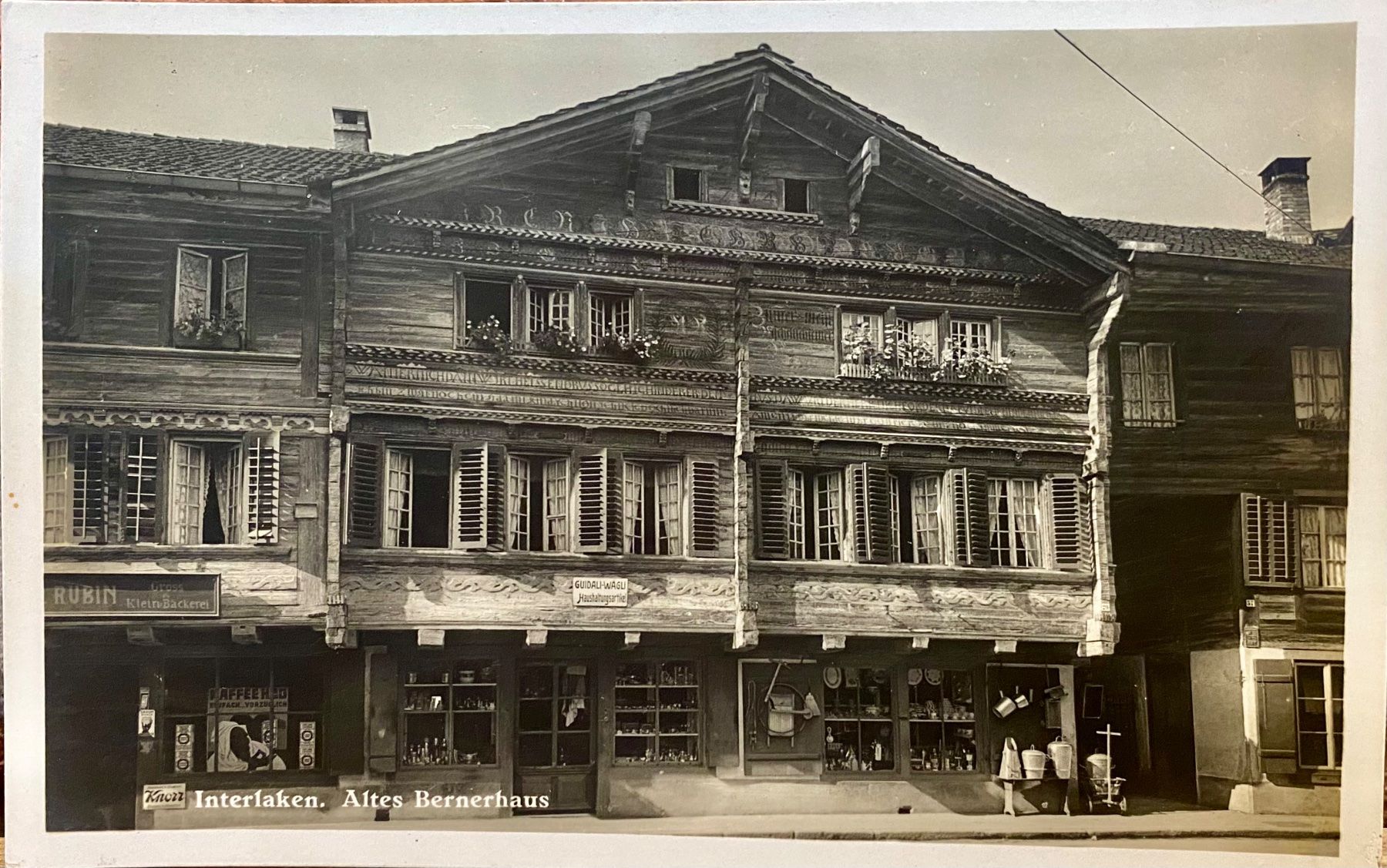 Ansichtskarten: Altes Bernerhaus - Interlaken - Berner Oberland – Gebraucht aus Root von ENGLAND-TREASURES 1