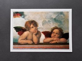 Raphael Madonna Sixtina Engel Postkarte Kunstdruck