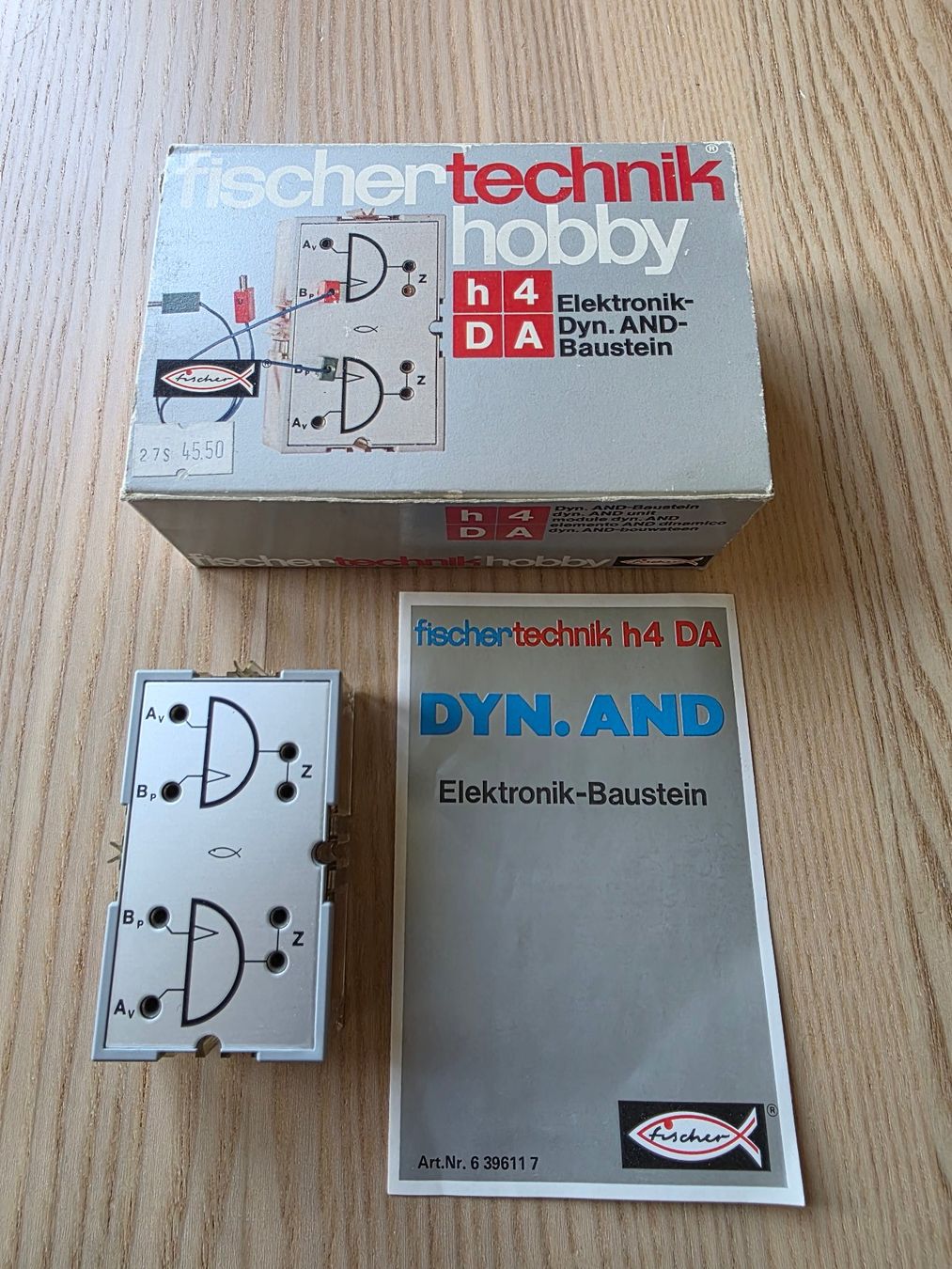 Fischer Kit di costruzioni: Fischertechnik Fischer Technik dyn AND Baustein Silberling – Usato da Stein SG venduto da nxr_vzv9 1