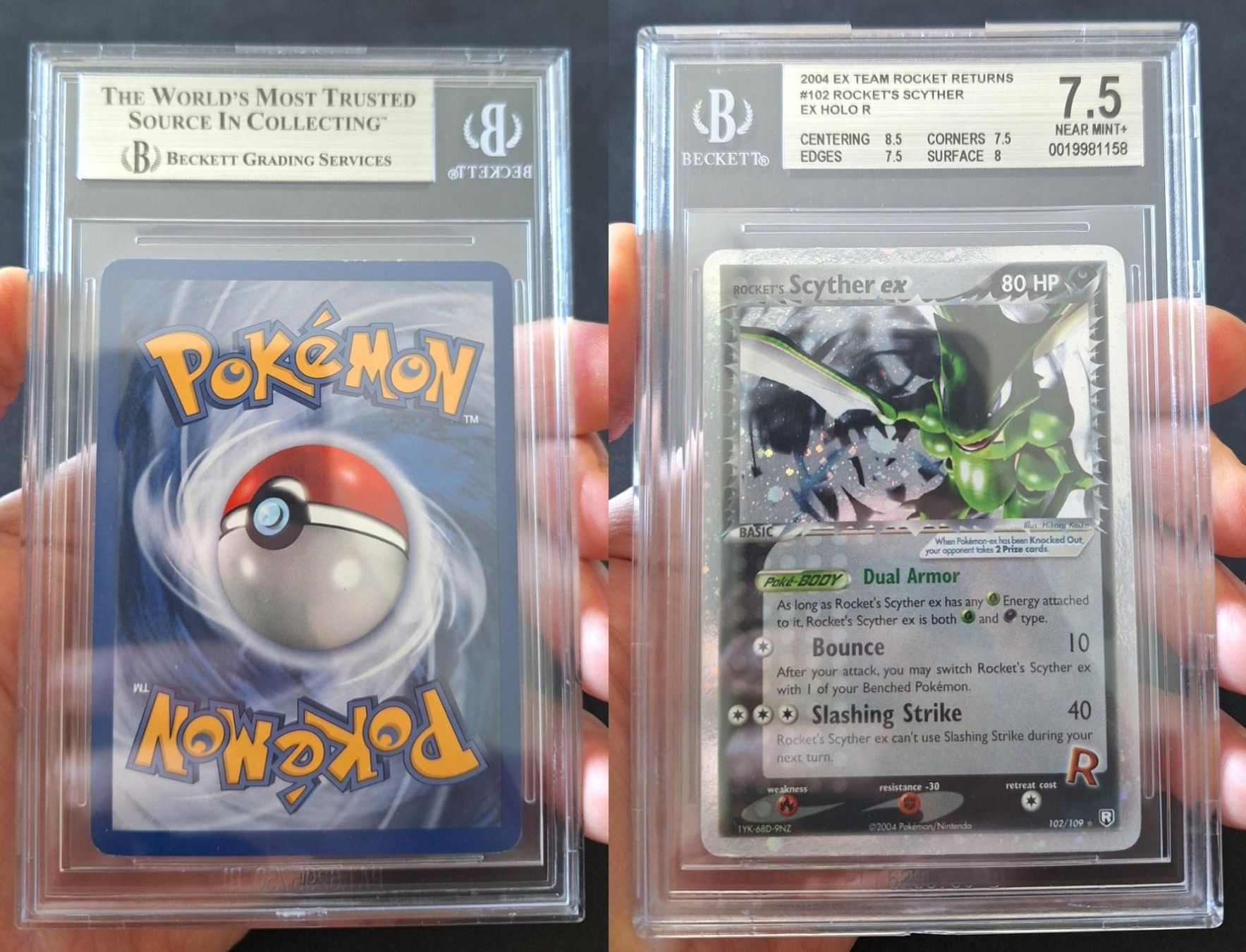 Pokémon Cartes à collectionner: Rocket's Scyther EX #102 Pokemon Team Rocket Returns BGS 7.5 – D'occasion à Sugiez par eLCangri90