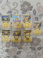 7 carte Pokémon Pikachu Collection 30th
