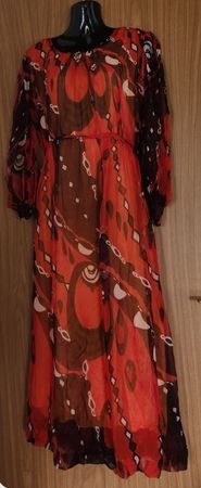 Robe longue d'été bohème motif coloré 