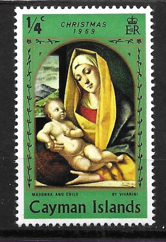 Alle Briefmarken: Cayman Islands 1969: Weihnachten – Gebraucht aus Zürich von Rainstamps
