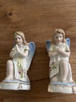 2 Engel alt aus Porzellan oder Biskuitbrand