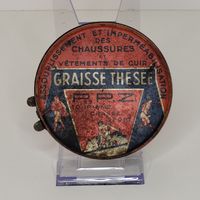Ancienne boit métallique "Graisse Thésée"