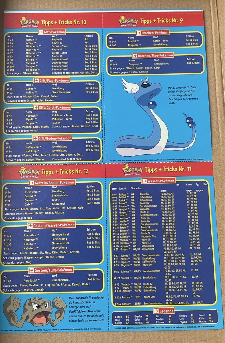 Carte collezionabili: Pokémon Sammelkarten 90er | Vintage – Nuovo e nell'imballaggio originale da Therwil venduto da rubininio 1