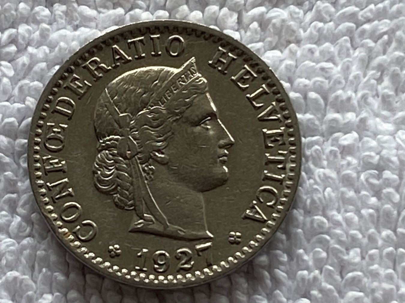 Tutti le monete: 20 centimes/rappen 1927 – Usato da Nyon venduto da Ilmi09
