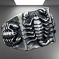 🦂💍 Skorpion Edelstahl-Ring – Maskulin & Mystisch! 🕶️☠️