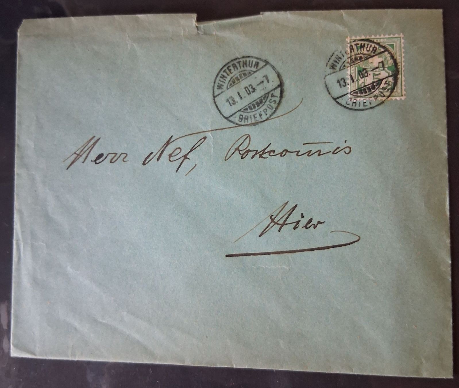 Tutti i francobolli: Briefumschlag Winterthur-Winterthur 1903 – Usato da Stalden (Sarnen) venduto da Salina_23