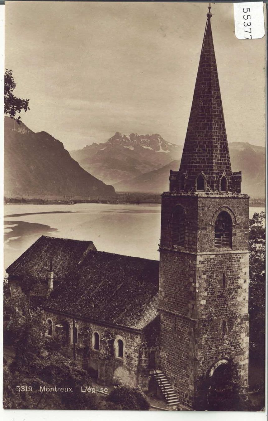 Cartoline postali: Montreux - L'eglise – Usato da Ettingen venduto da Kartenplanet