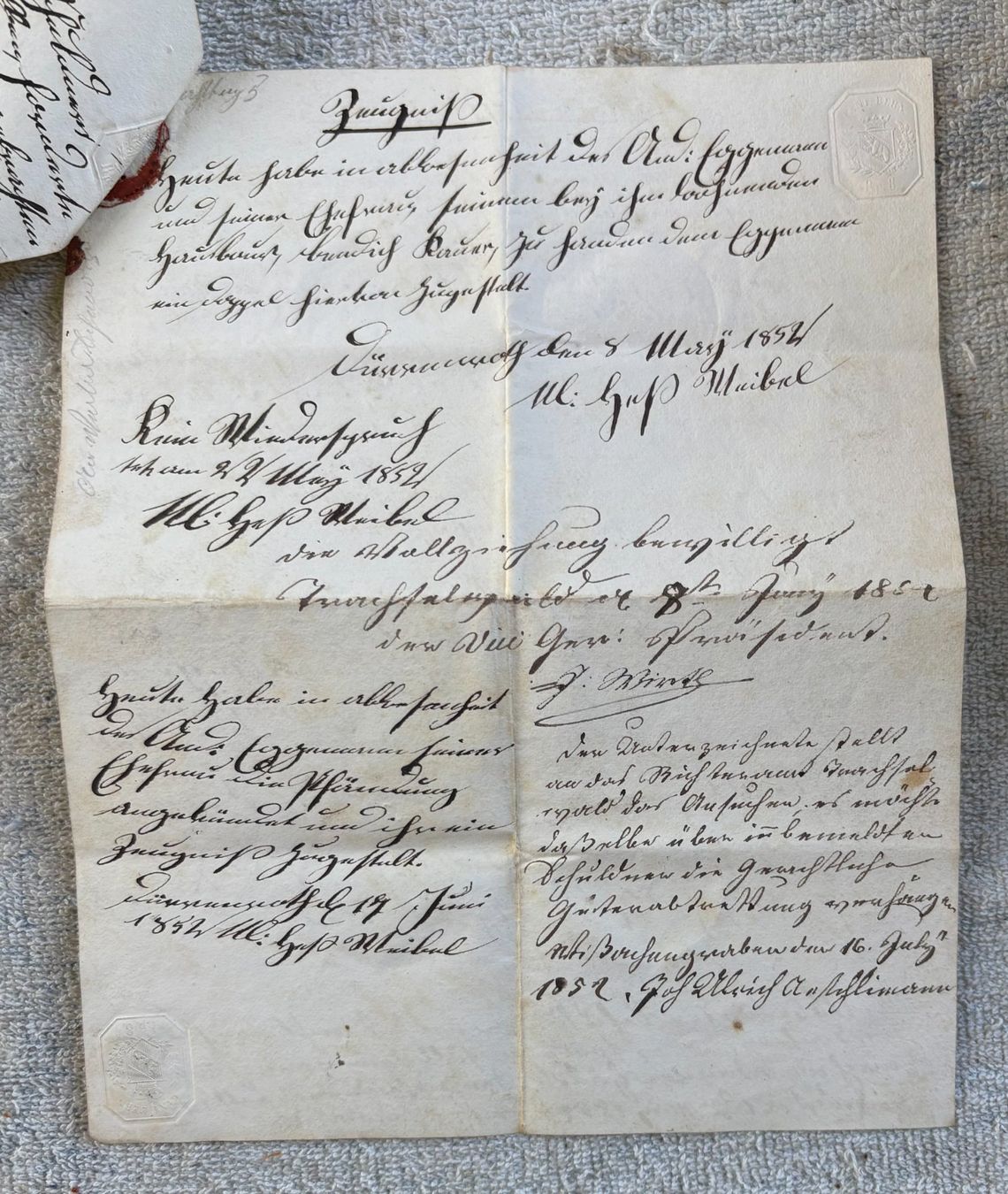 Dokumente: DOKMUMENT 1852 – Gebraucht aus Ostermundigen von wini63 4