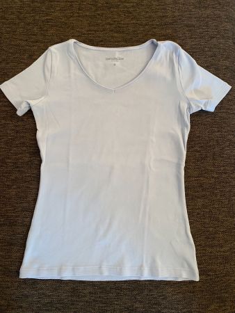 Damenshirt Naturaline hellblau Gr. M Kurzarm
