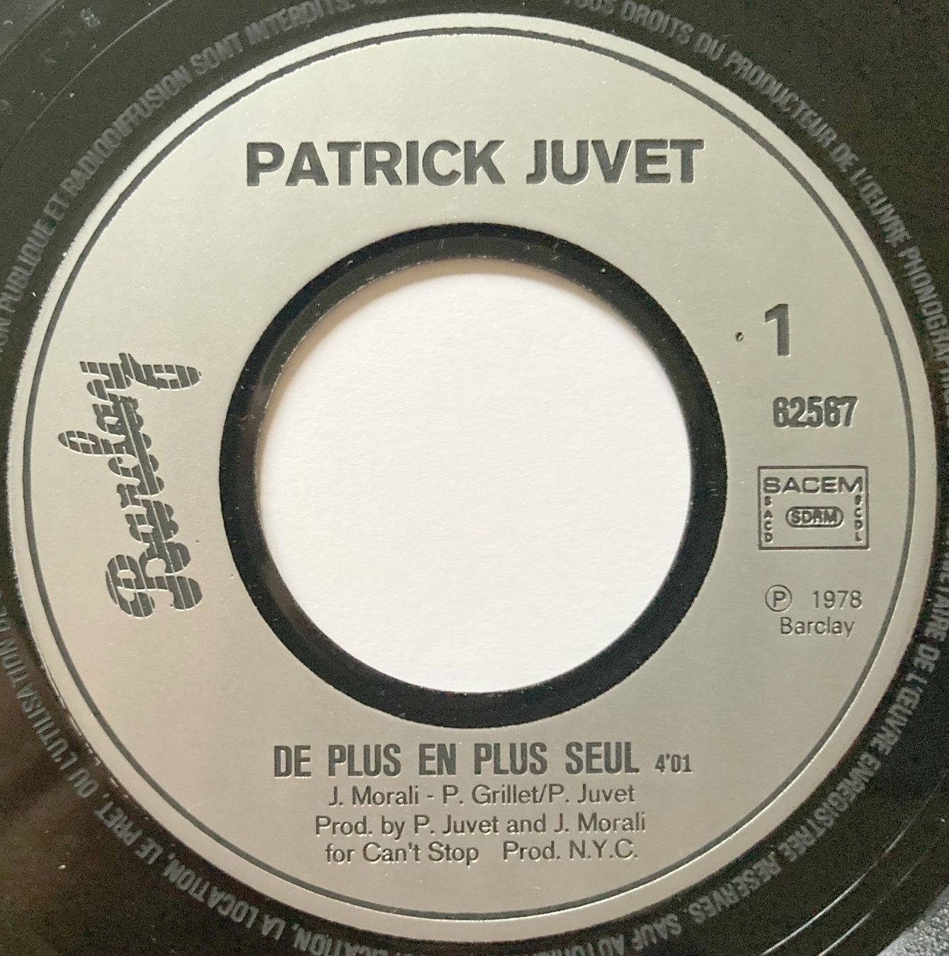 Vinyles: PATRICK JUVET - DE PLUS EN PLUS SEUL – D'occasion à Bottens par hotter-than-hell 2