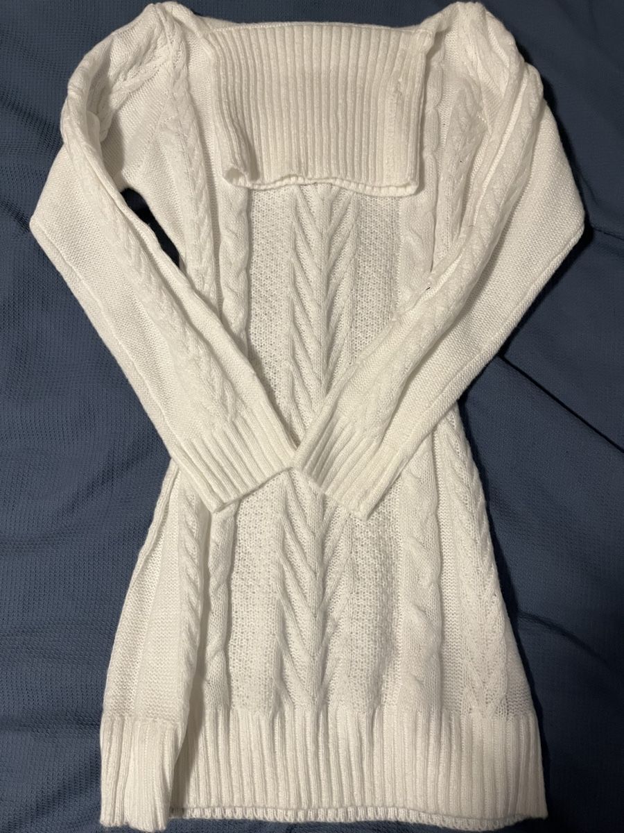 Pulls & Sweat-shirts: Weisser langer Strickpullover – D'occasion à Adliswil par rossoelmare 1