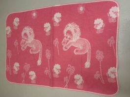 Süessi Babydecke mit Löwenmotiv, rosa, Top Zustand!