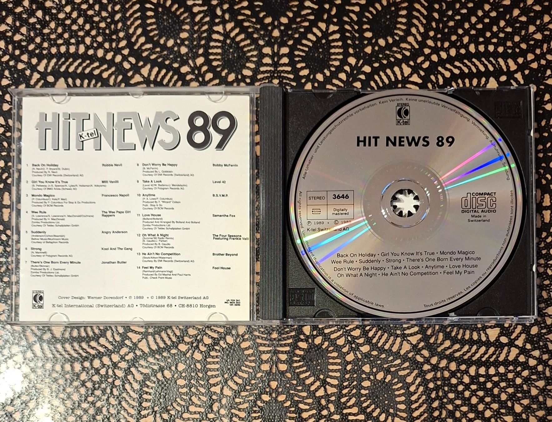 CD: Hit News 89, Hit Compilation CD Sampler 1989 – Usato da Schönenberg TG venduto da Gregolino76 2