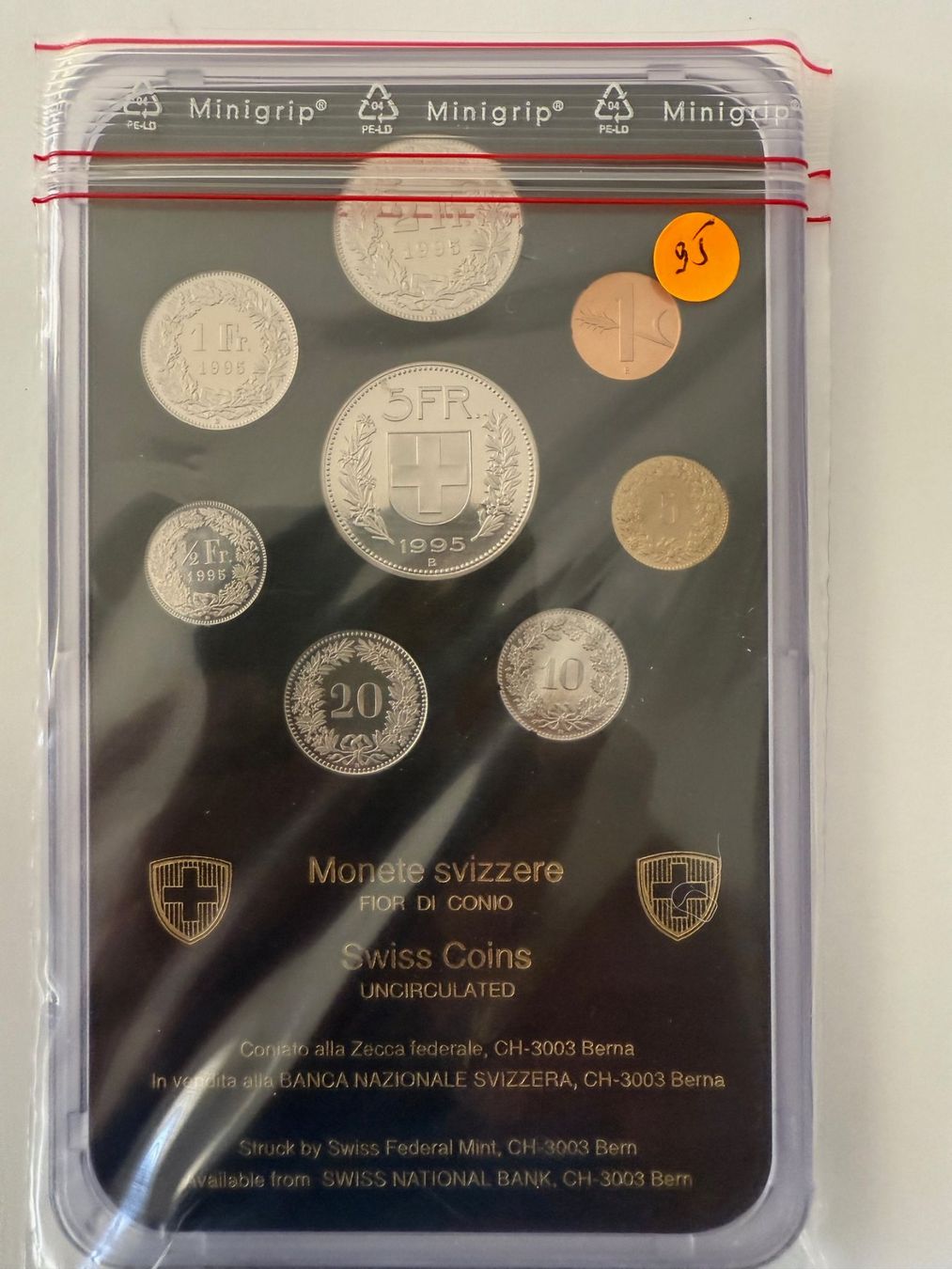 Toutes les monnaies: Münzsatz 1995 – Neuf avec emballage d'origine à Winznau par Puha2001