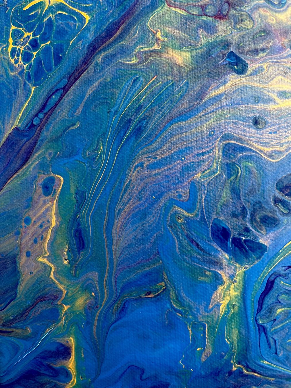 Gemälde: Blaues Acrylgemälde 25x25 Einzelstück – Neu (gemäss Beschreibung) aus Hochdorf von Jasminurschel 1