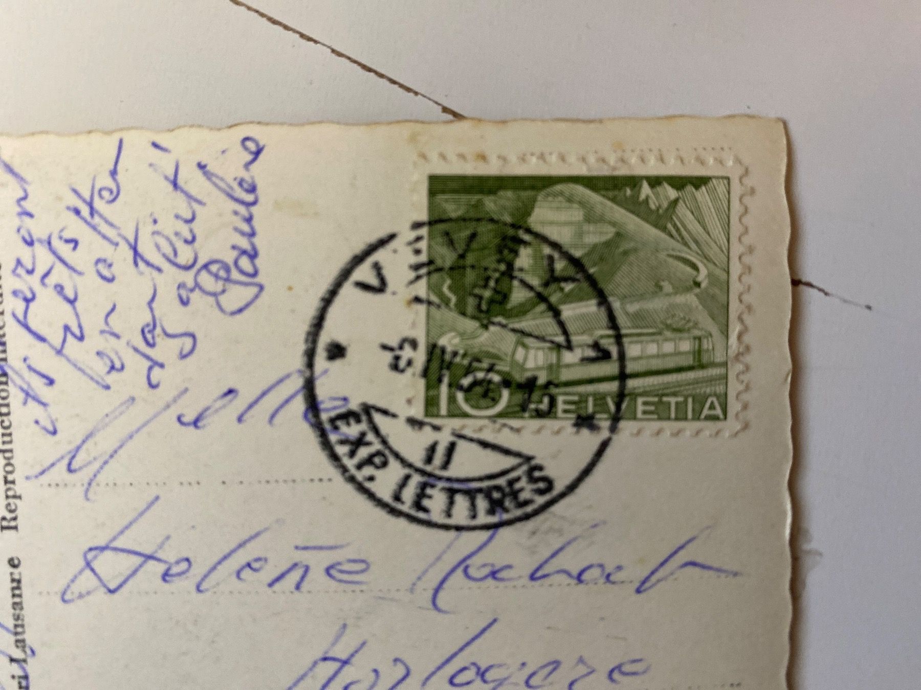 Ansichtskarten: CARTE POSTALE  -  1954 - TIMBRE - DENTS DU MIDI – Gebraucht aus Le Brassus von cinema13 2