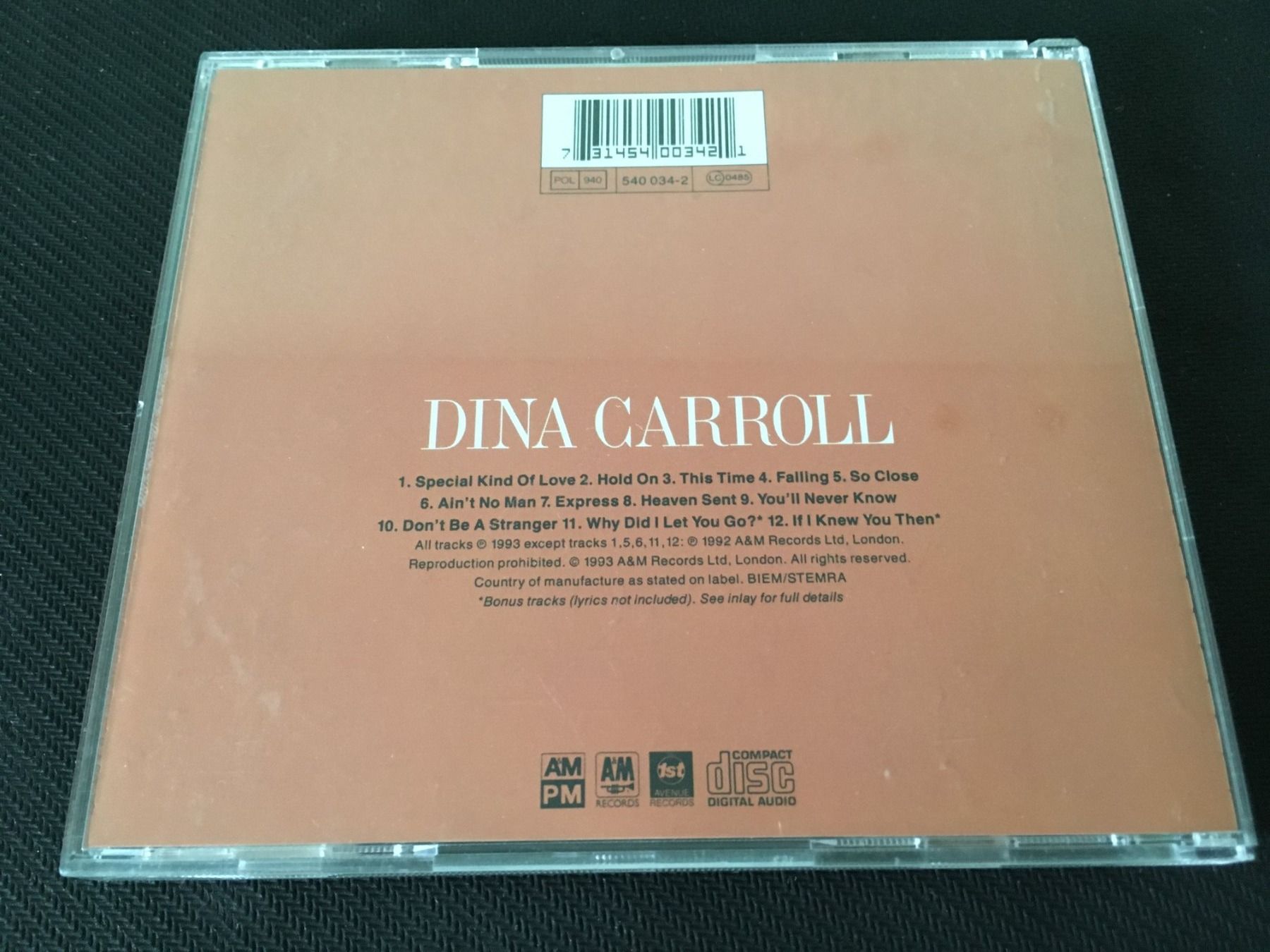 CD: Dina Caroll - So Close -CD- – Usato da St.Gallen venduto da MedienJoe 1